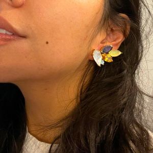 Gold plated sterling silver Statement earrings